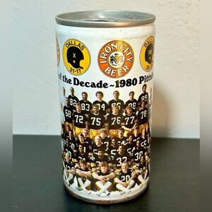 VTG 1980 Pittsburgh Steelers NFL Team Of The Decade Iron City Beer Can